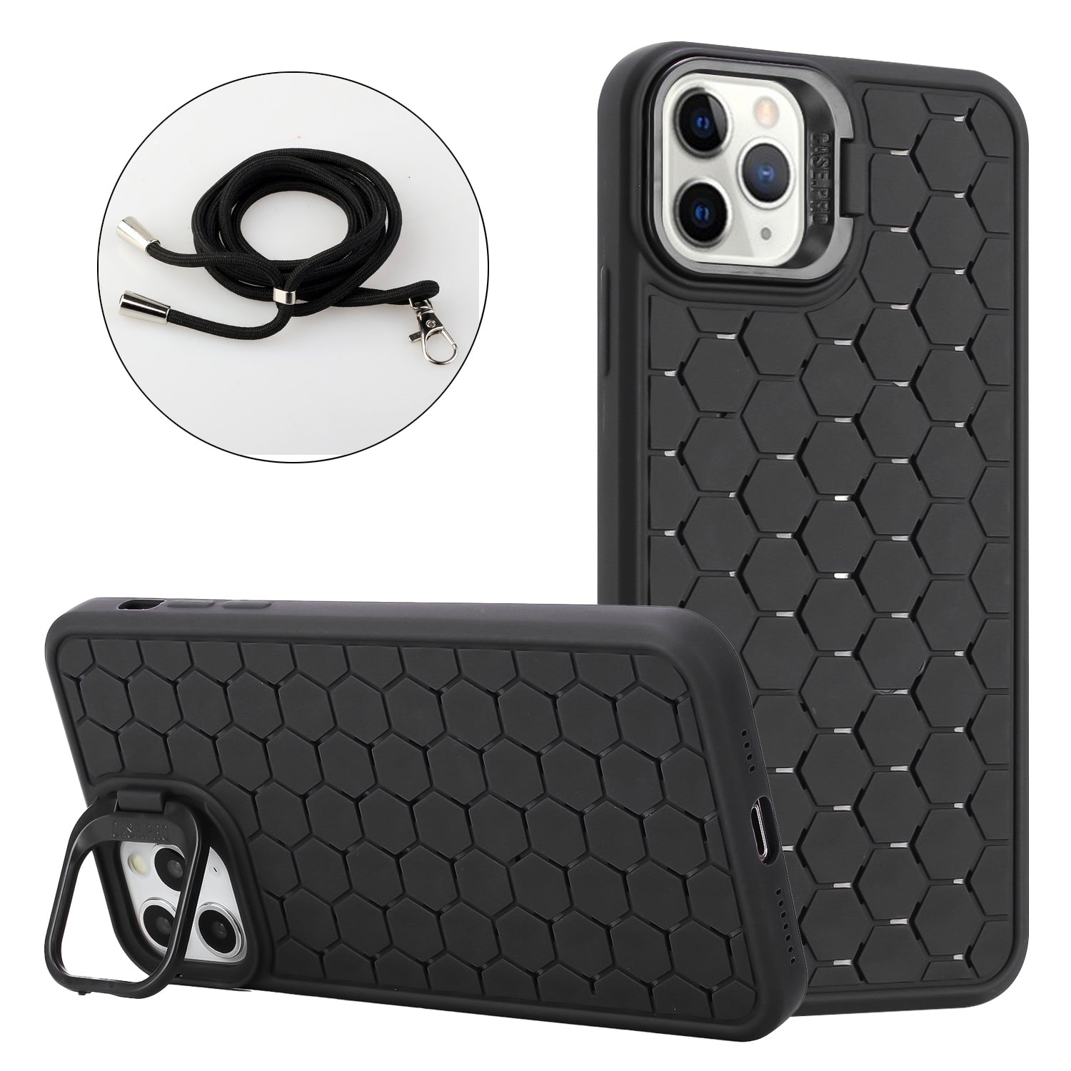 For iPhone 11 Pro Case TPU Lens Frame Protection Phone Cover with Hanging Strap For iPhone 11 Pro Case TPU Lens Frame Protection Phone Cover with Hanging Strap